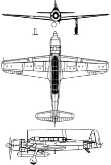 Plan 3 vues du Nakajima C6N Saiun ‘Myrt’