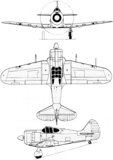 Plan 3 vues du Commonwealth CA-13 Boomerang