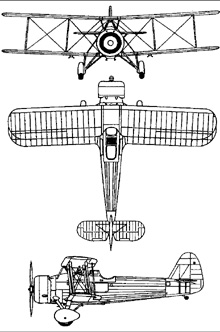 Plan 3 vues du Aichi D1A  'Susie'