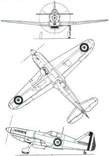 Plan 3 vues du Dewoitine D.520