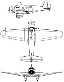 Plan 3 vues du Canadian Vickers Delta