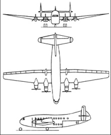 Plan 3 vues du Breguet Br.761/763/765 Deux Ponts