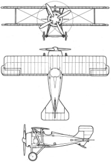 Plan 3 vues du Siemens-Schuckert D.III