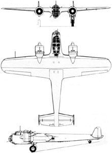 Plan 3 vues du Dornier Do 17