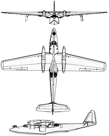 Plan 3 vues du Dornier Do 26