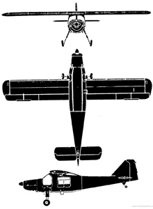 Plan 3 vues du Dornier Do 27