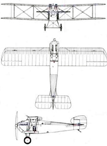 Plan 3 vues du Sopwith 5F.1 Dolphin