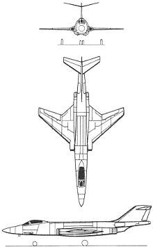 Plan 3 vues du McDonnell F-101 Voodoo