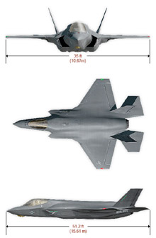 Plan 3 vues du Lockheed-Martin F-35 Lightning II