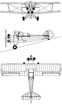 Plan 3 vues du Fleet 16 Finch