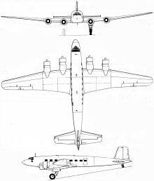 Plan 3 vues du Focke-Wulf Fw 200 Condor