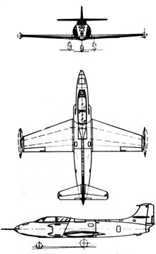 Plan 3 vues du Fiat G.80/G.82