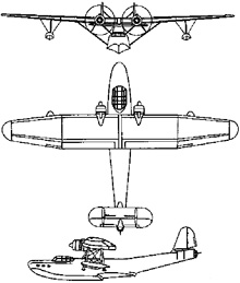 Plan 3 vues du Yokosuka H5Y ‘Cherry’