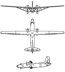 Plan 3 vues du Hurel-Dubois HD.31/32/34