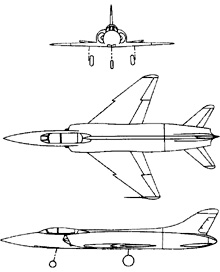 Plan 3 vues du HAL HF-24 Marut