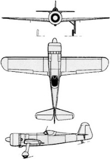 Plan 3 vues du I.A.R. IAR-80