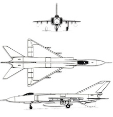 Plan 3 vues du Shenyang J-8 ‘Finback’