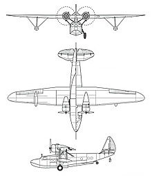 Plan 3 vues du Sikorsky JRS Baby Clipper