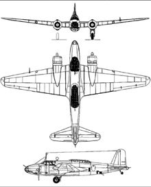 Plan 3 vues du Mitsubishi Ki-21  ‘Sally’