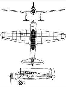 Plan 3 vues du Mitsubishi Ki-30  ‘Ann’