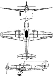 Plan 3 vues du Kawasaki Ki-64  ‘Rob’