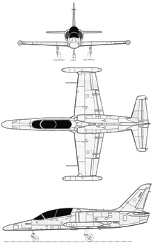 Plan 3 vues du Aero L-159 ALCA