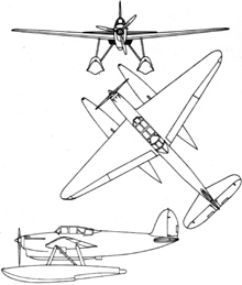 Plan 3 vues du Latécoère L.298