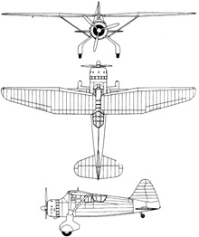 Plan 3 vues du Westland  Lysander