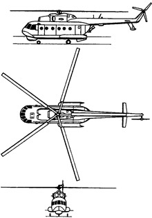 Plan 3 vues du Mil Mi-14  ‘Haze’