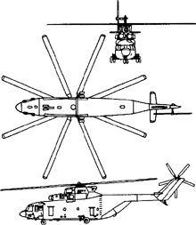 Plan 3 vues du Mil Mi-26  ‘Halo’