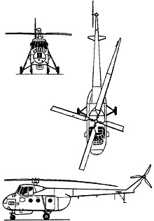 Plan 3 vues du Mil Mi-4  ‘Hound’