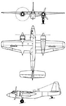 Plan 3 vues du Miles M.33 Monitor