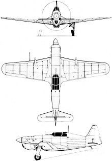 Plan 3 vues du Morane-Saulnier MS.406