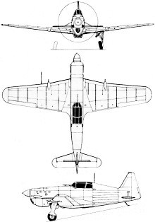 Plan 3 vues du Morane-Saulnier MS.406