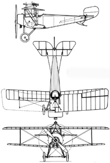 Plan 3 vues du Nieuport XI Bébé