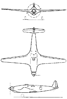 Plan 3 vues du SNCAC NC.3021 Belphégor