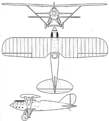 Plan 3 vues du Nieuport-Delage Ni-D.62