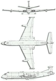 Plan 3 vues du BAe  Nimrod