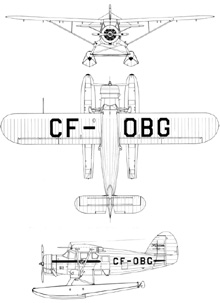 Plan 3 vues du Noorduyn  Norseman