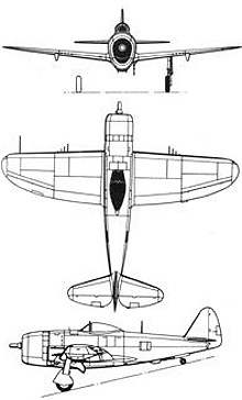 Plan 3 vues du Republic P-47 Thunderbolt