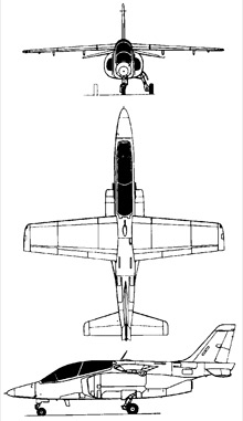 Plan 3 vues du FMA IA 63 Pampa