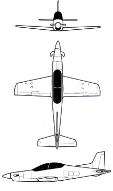 Plan 3 vues du Pilatus PC-21