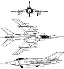 Plan 3 vues du Nanchang Q-5/A-5 Fantan