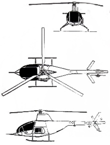 Plan 3 vues du Citroën RE-2