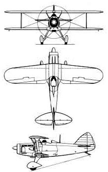 Plan 3 vues du Blériot-SPAD S.510