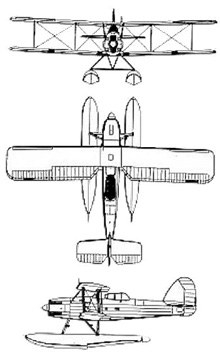 Plan 3 vues du Fairey  Seafox