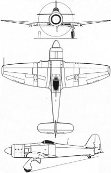 Plan 3 vues du Hawker  Sea Fury