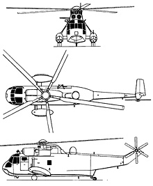 Plan 3 vues du Westland Sea King