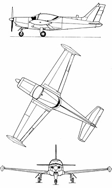 Plan 3 vues du SIAI-Marchetti SF-260