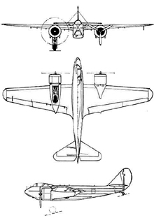 Plan 3 vues du Savoia-Marchetti SM.85